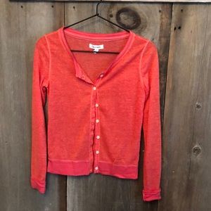 Aeropostale Red Cardigan Sweater Size Small Women’s